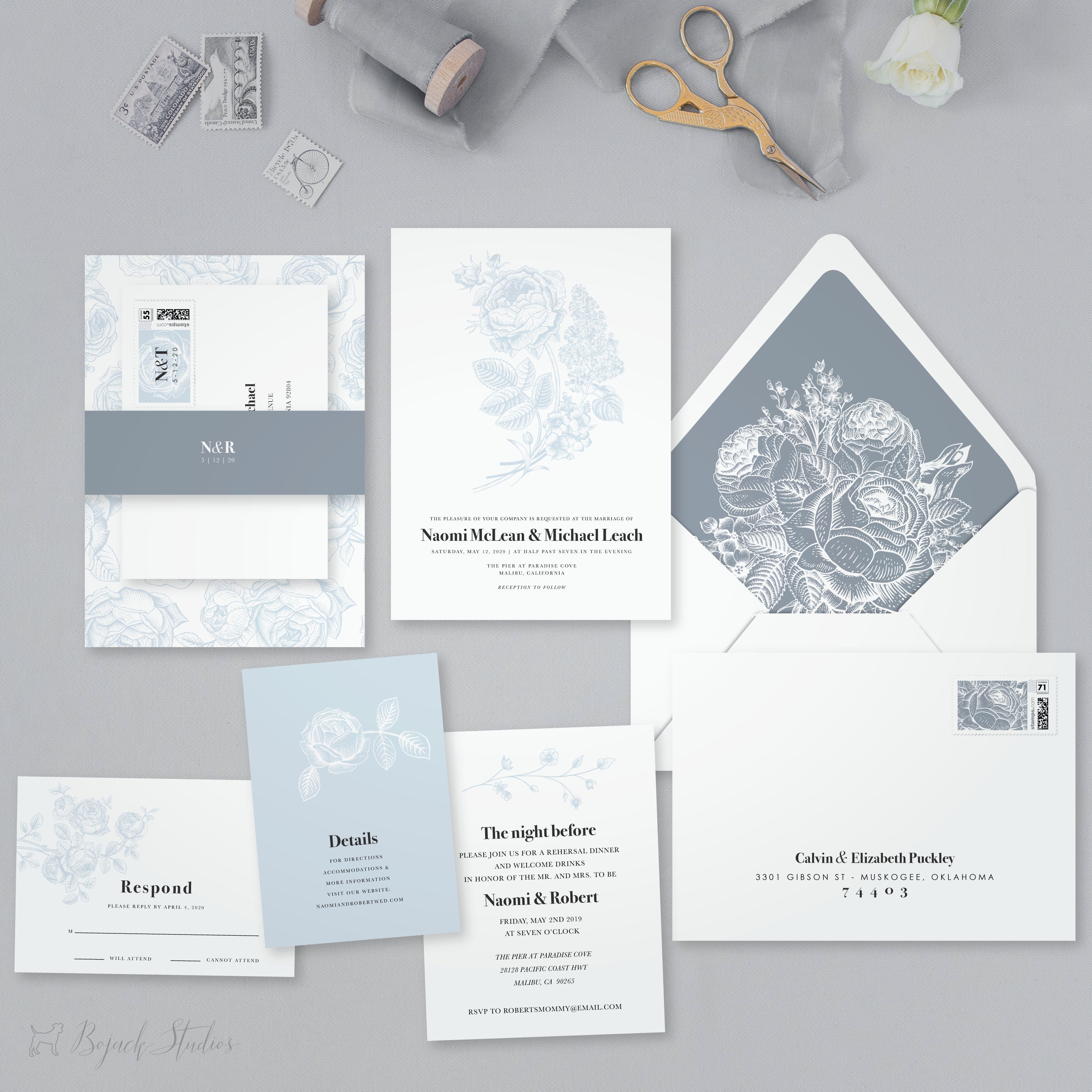 Wedding Invitations, Custom Wedding, Printable Invitation, Printed Invite, Vintage Floral Invitations , H024