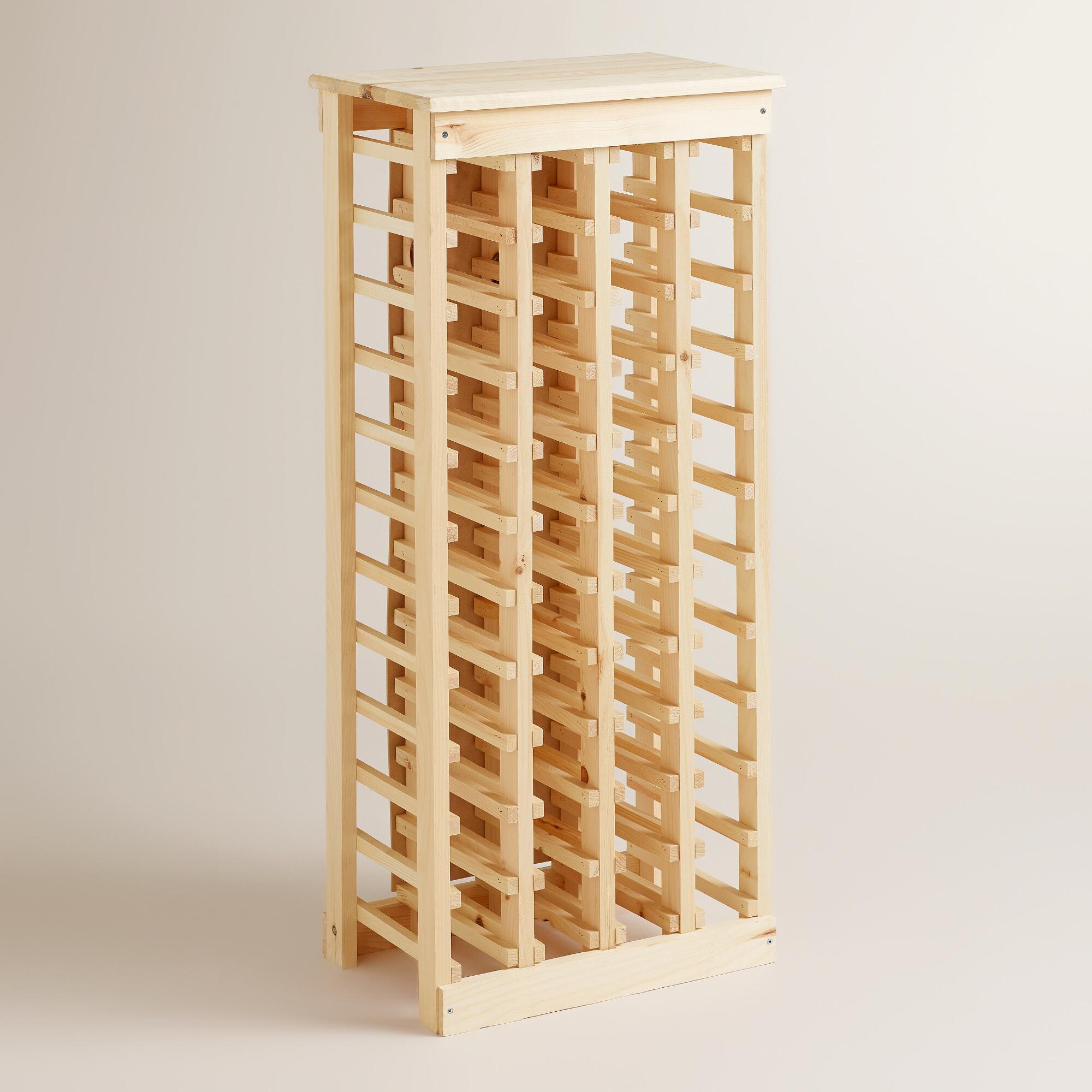 Pine Wood 44 Bottle Wine Rack by World Market