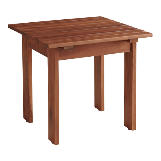 Slatted Wood Adirondack Side Table: Gray by World Market