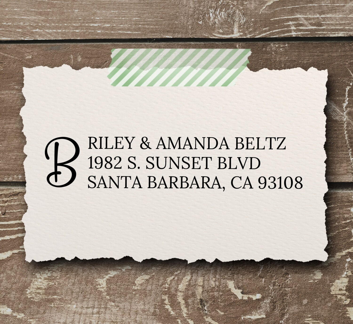 Custom Monogram Address Stamper - Self Inking Stamp Pesonalized Wedding Gift Bridal
