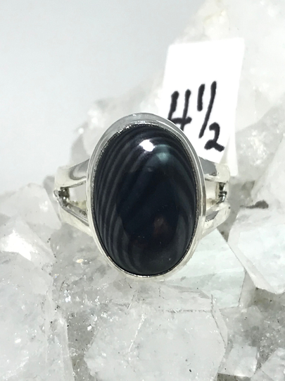 Psilomelane Ring, Size 4 1/2