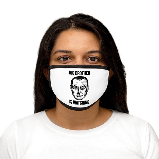Big Brother Is Watching | Face Mask Fabric Double Layer Orwell 1984 Dystopian Literature Movie Political