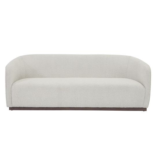 Sagebrook Home Modern Ivory/Beige Polyester/Blend Sofa in Off-White | 16725-02
