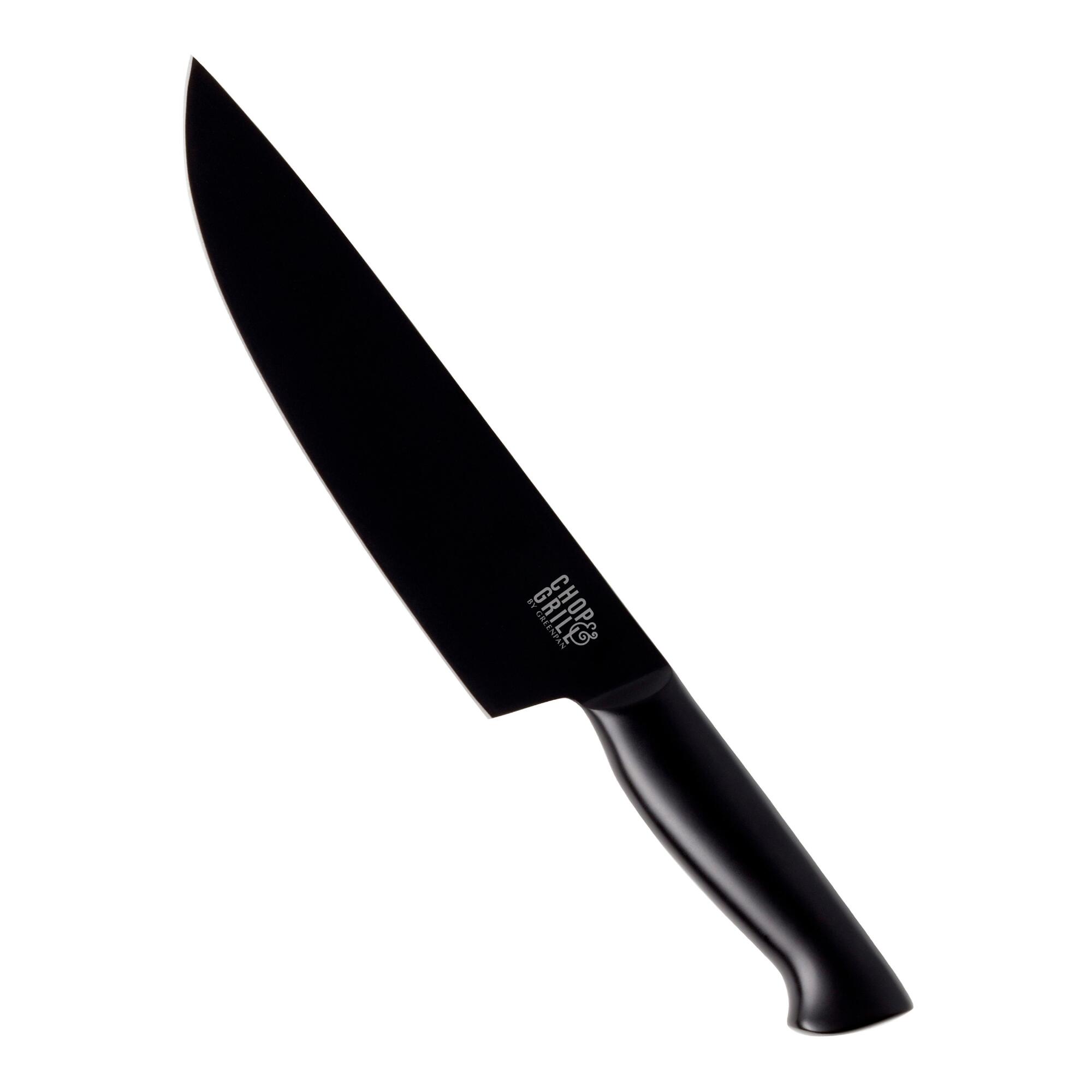 GreenPan Chop & Grill Stainless Steel Chef's Knife: Black by World Market