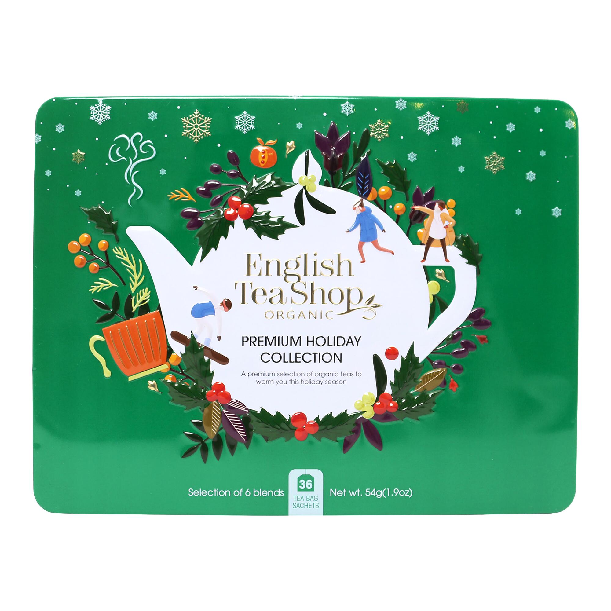English Tea Shop Organic Premium Holiday Tea Tin 36 Count by World Market