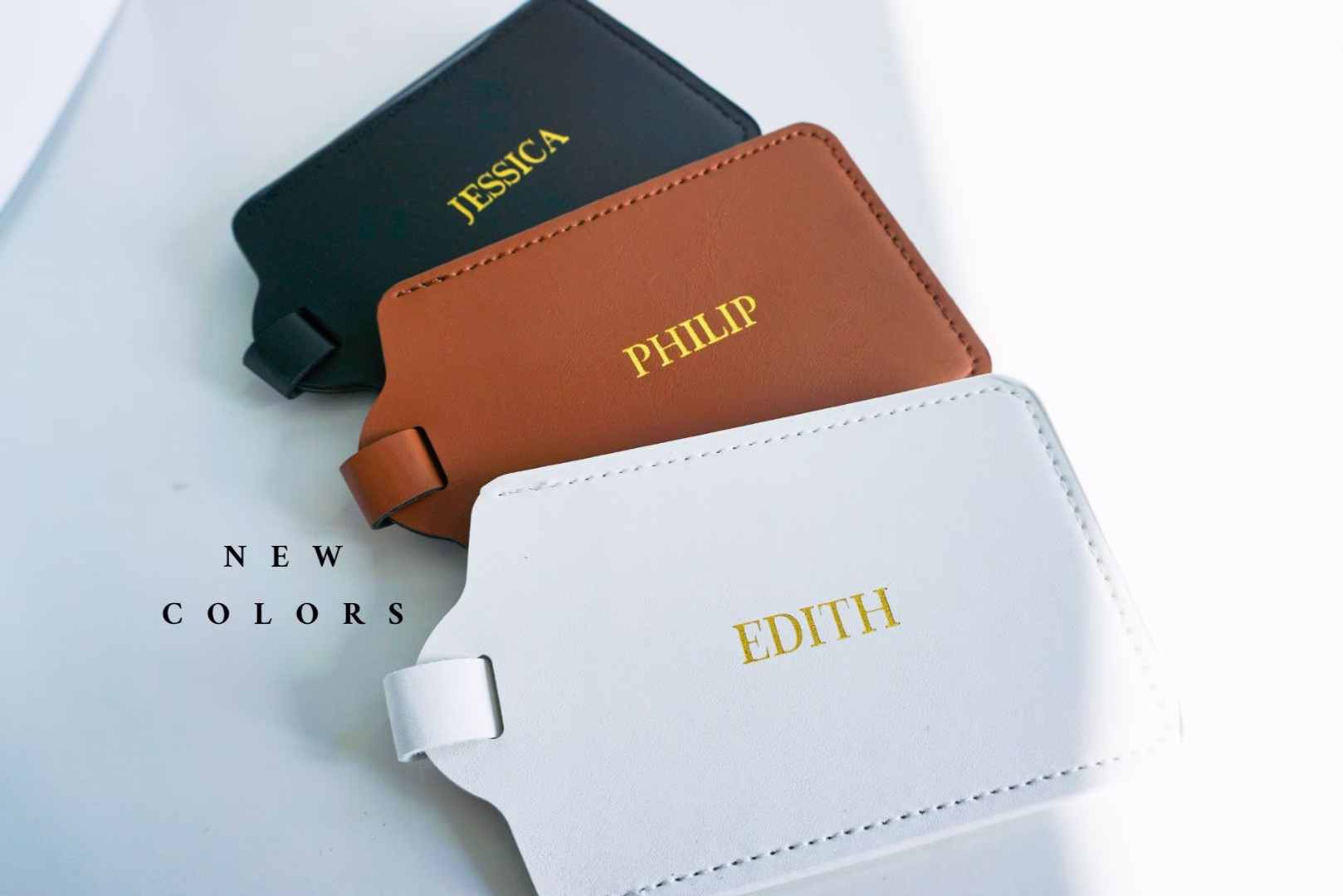 Personalized Luggage Tag, Vegan Leather Travel, Gift, Wedding Gift For Couple, Event Place Cards, Tags