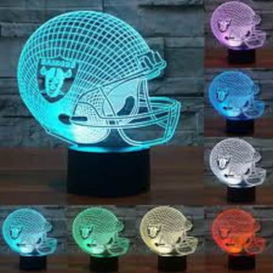 Nfl Football Teams College 3D Lamps 7 Changing Colors Bills La Rams Packers Kc Tennessee Alabama Florida Georgia Lsu Notre Dame