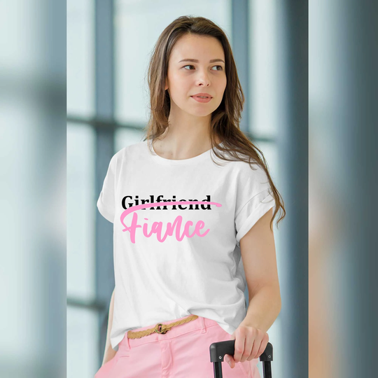 Girlfriend Fiance Shirt, Fiancee Engagement Bride Gift For Fiance, Shirts, Wifey Shirt, Couple Shirt