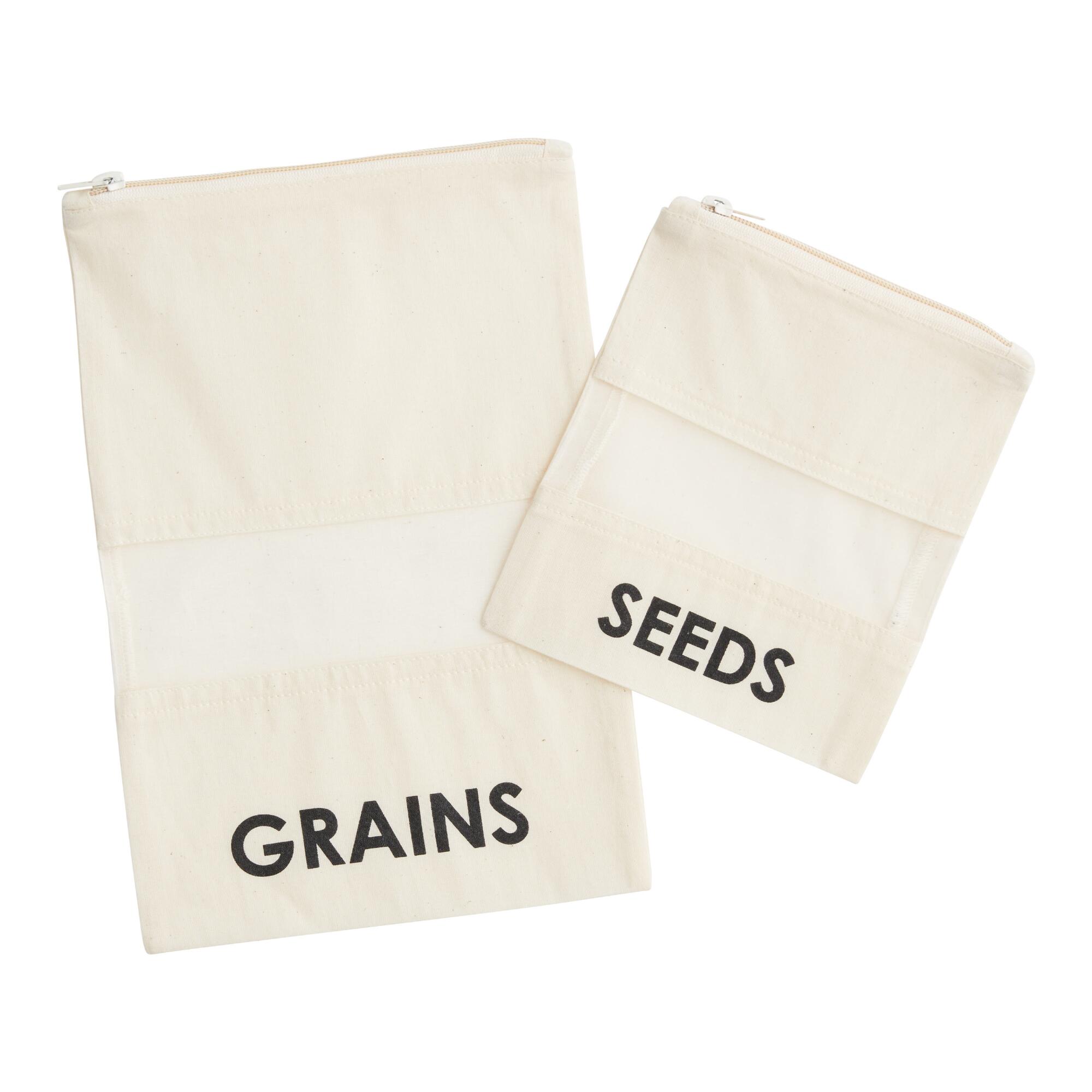 Cotton Seeds and Grains Bags 2 Pack: Natural by World Market