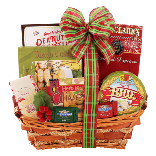 Happy Holidays Wicker Gift Basket by World Market