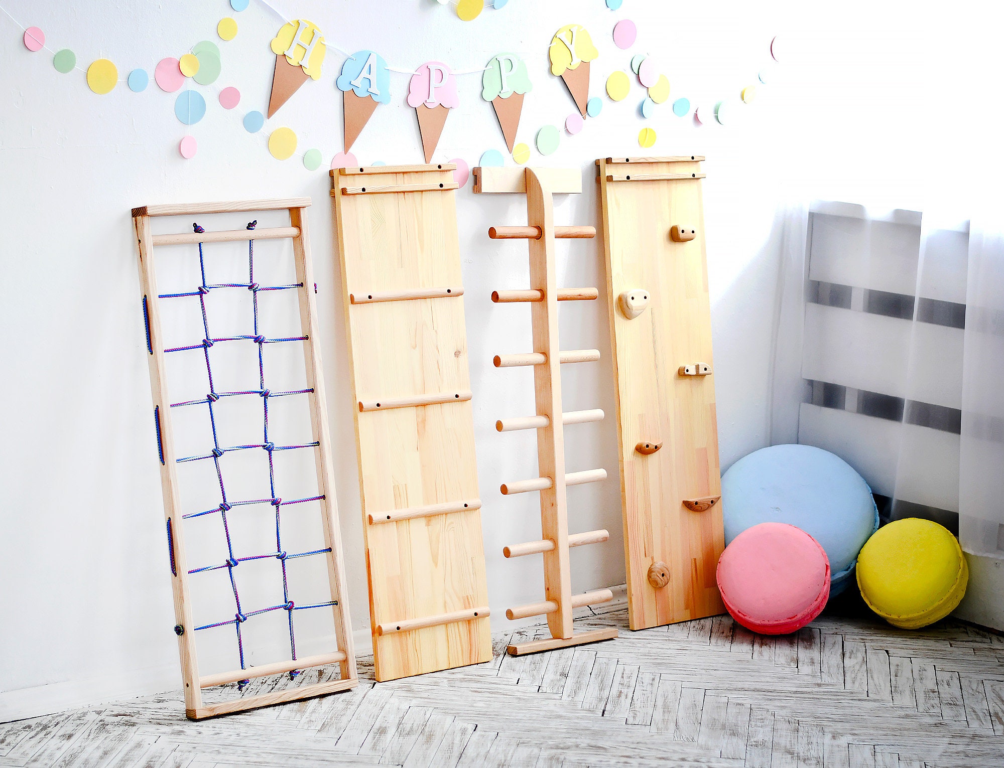 Ramps For Climbing Triangle, Wooden Climbing Frames Boards Step Toddler Wooden Climber, Montessori Baby Gym, Waldorf Kids