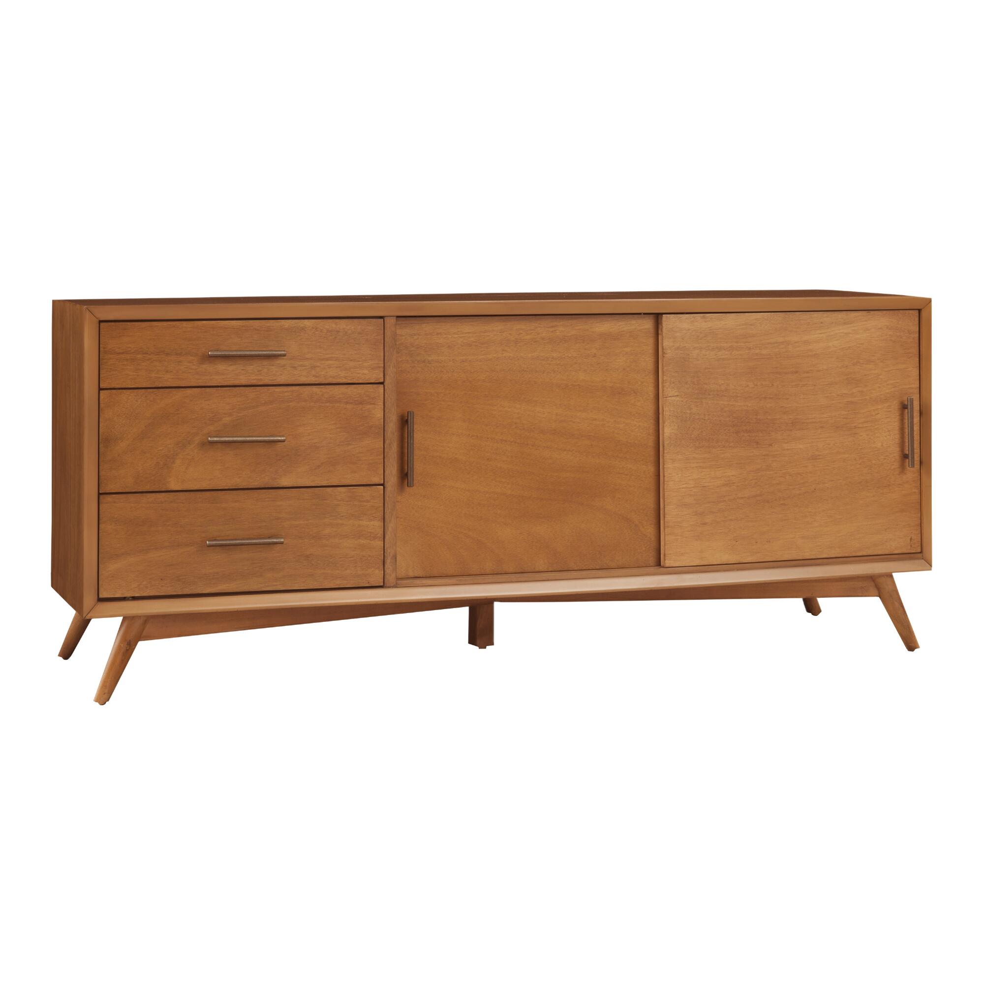 Large Acorn Wood 2 Door Brewton Storage Cabinet: Brown by World Market