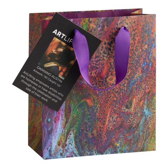 Small ArtLifting All Caught Up Gift Bag Set Of 2: Multi by World Market