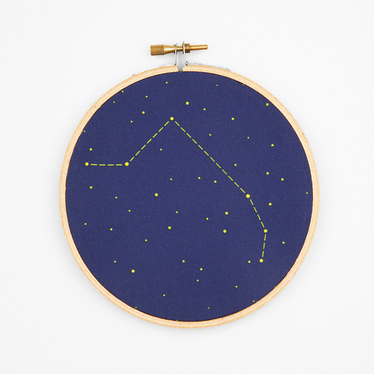 Aries Zodiac Embroidery Kit - Diy Constellation Embroidery Kit, Personalized Gift, Birthday New Baby Wall Decor
