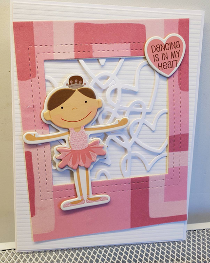 Handmade Friendship Card. Dancer. Ballerina For Her. Girl. Recital. Whimsical. Dance. Birthday. Ballet