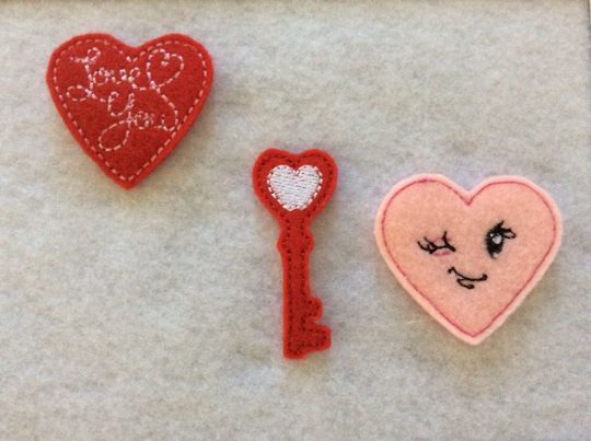 Valentine Feltie, Heart Key Your Choice, Always Precut