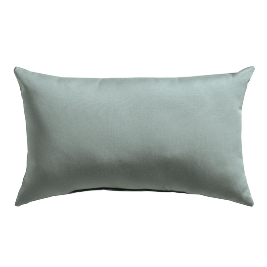 Sunbrella Spa Green Canvas Outdoor Patio Lumbar Pillow: Blue/Green - Acrylic by World Market