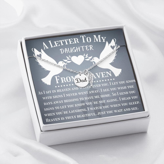 Loss Of A Father Gift For Daughter | Letter To My From Heaven As I Sit in & Watch Over You