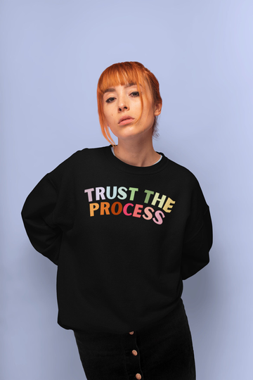 Trust The Process Unisex Heavy Blend Crewneck Sweatshirt | Cute Vintage Trendy Oversized Gift