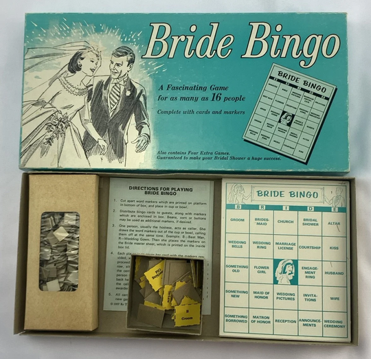 Vintage Bride Bingo Wedding Shower Game Complete Great Condition Free Shipping