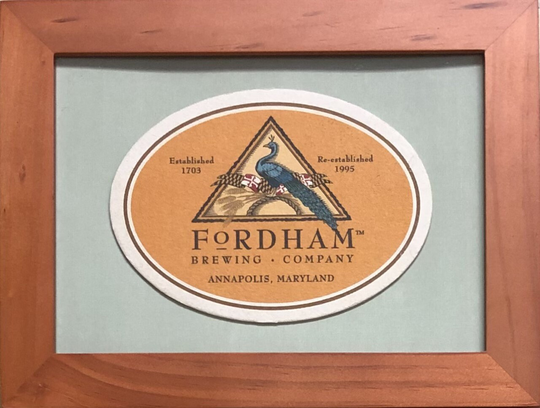 Fordham Rams "Fordham" Framed Beer Coaster