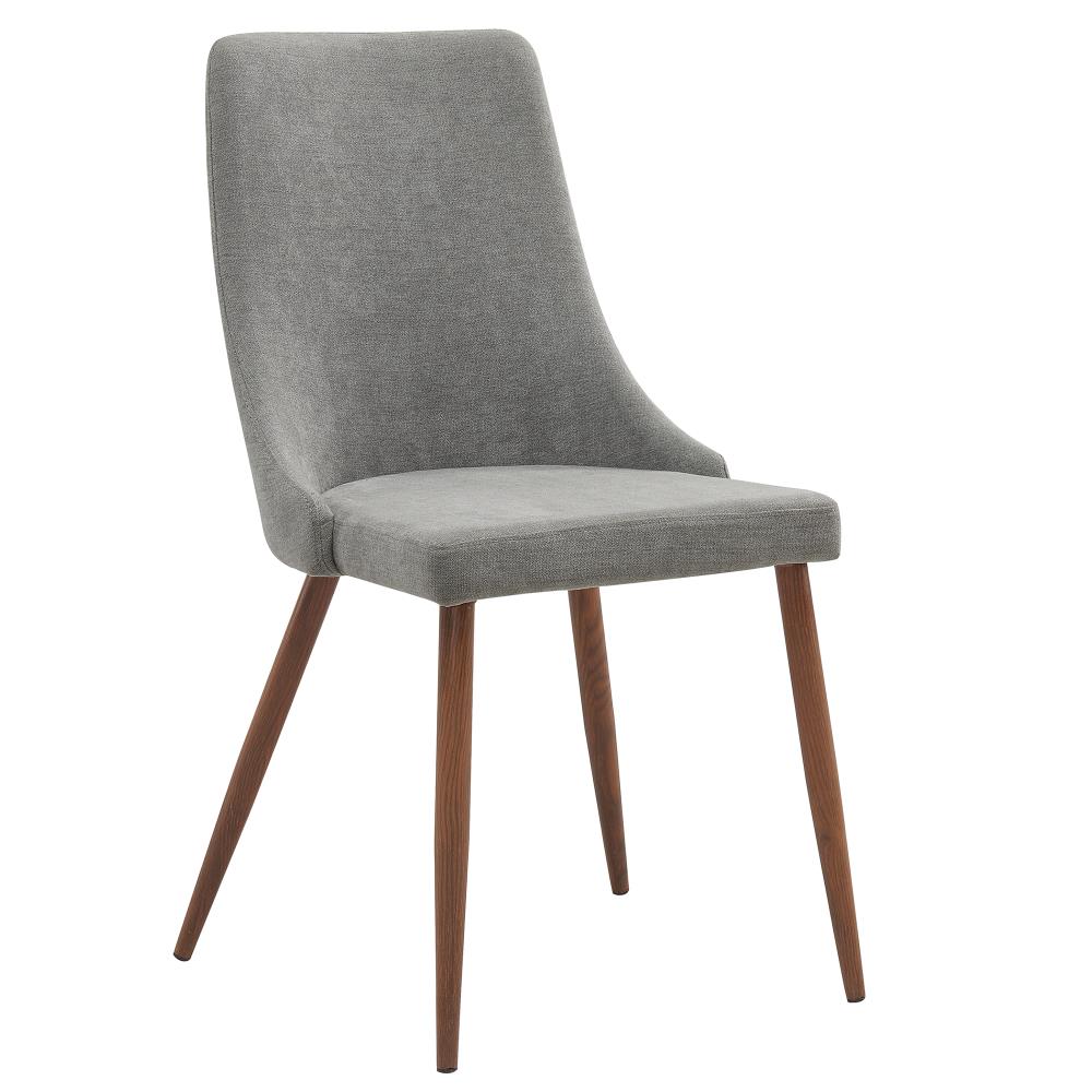 Worldwide Homefurnishings Set of 2 Contemporary/Modern Polyester/Polyester Blend Upholstered Dining Side Chair (Metal Frame) in Brown | 202-182GY