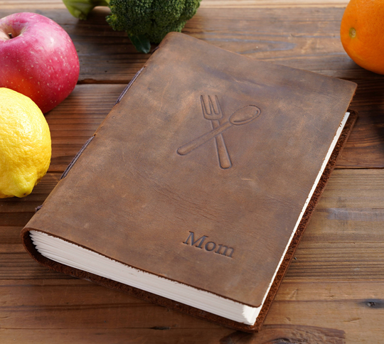 Personalized Leather Recipes Family Cook Book Christmas Gift For Him