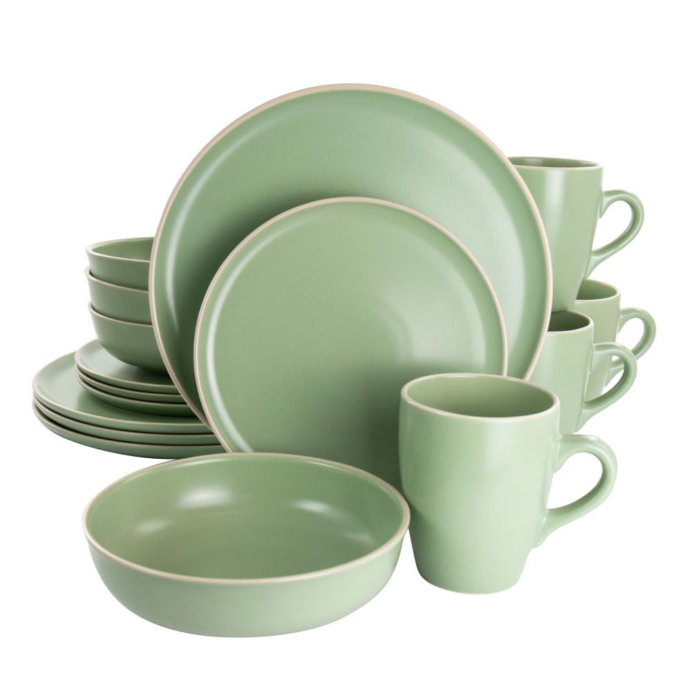 Gibson Elite 16-Piece Green Dinnerware | 849114545M