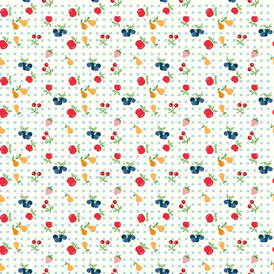 Cook Book Fruit Fabric Yardage | Designed By Lori Holt For Riley Blake C11760-Songbird