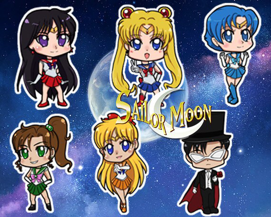 Sailor Moon Stickers & Keychains