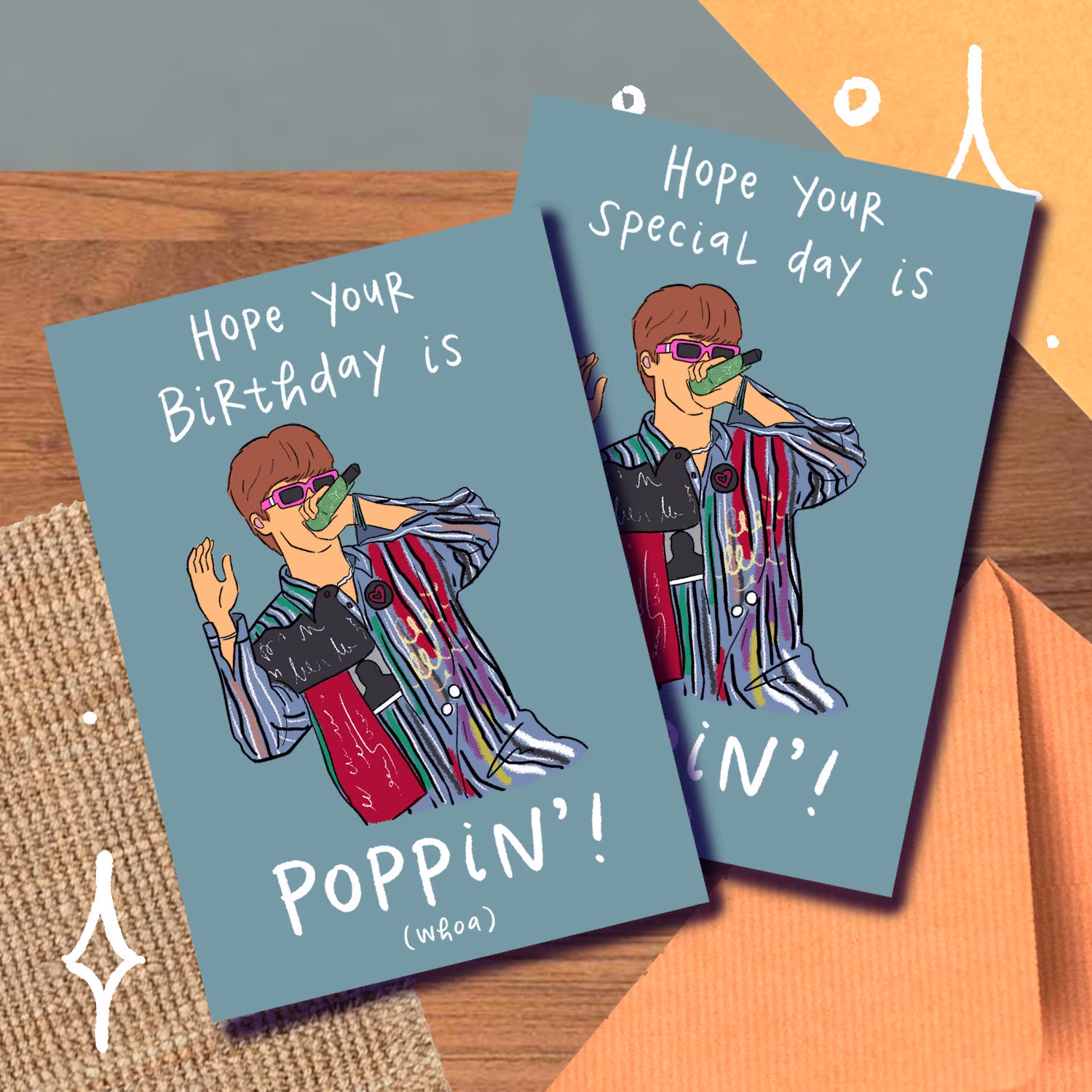 Bts Jin "Popping" Meme Card/Print, Special Day, Birthday, Chicken Noodle Soup