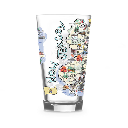 Custom New Jersey Glass, Drinking Drinkware, Gift