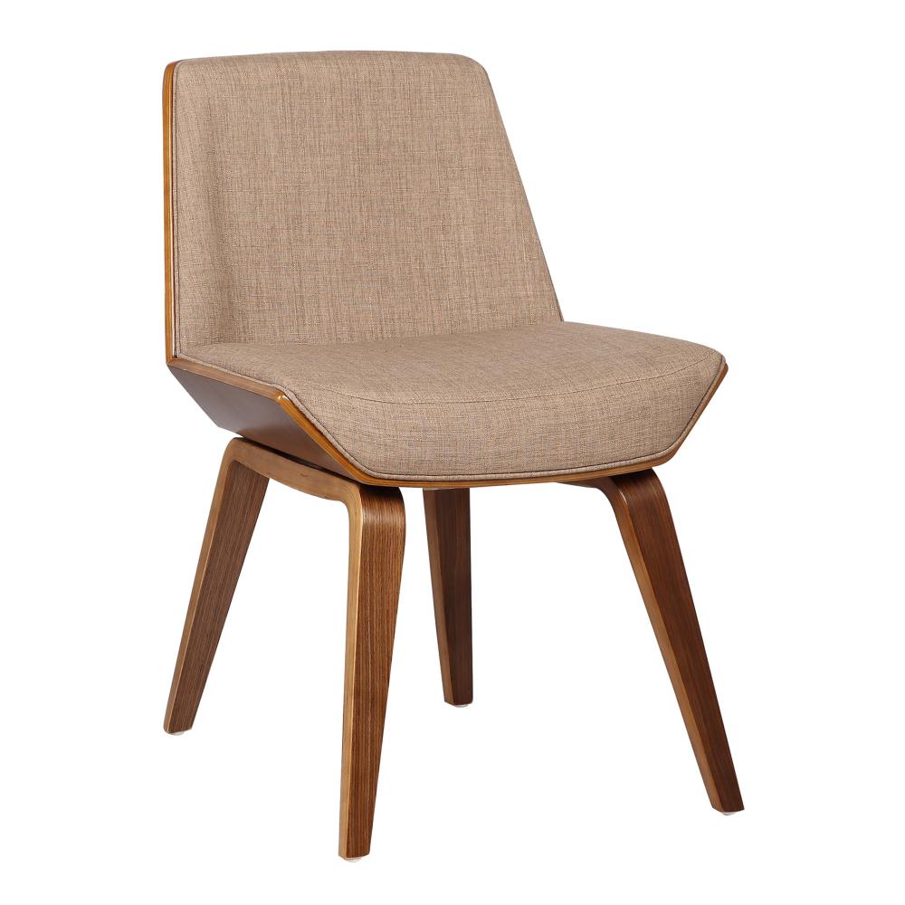 Armen Living Agi Contemporary/Modern Polyester/Polyester Blend Upholstered Dining Side Chair (Wood Frame) in Off-White | LCAGSIWABE