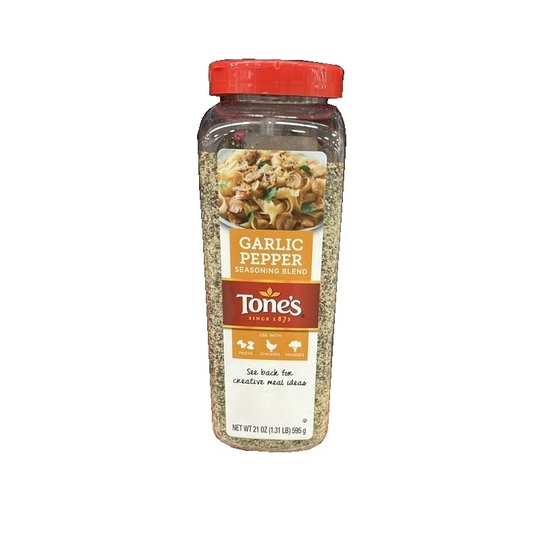 Tone's Garlic Pepper Seasoning Blend, 21 Ounce Shaker