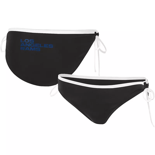 Women's G-III 4Her by Carl Banks Black Los Angeles Rams Perfect Match Bikini Bottom, Size: 2XL