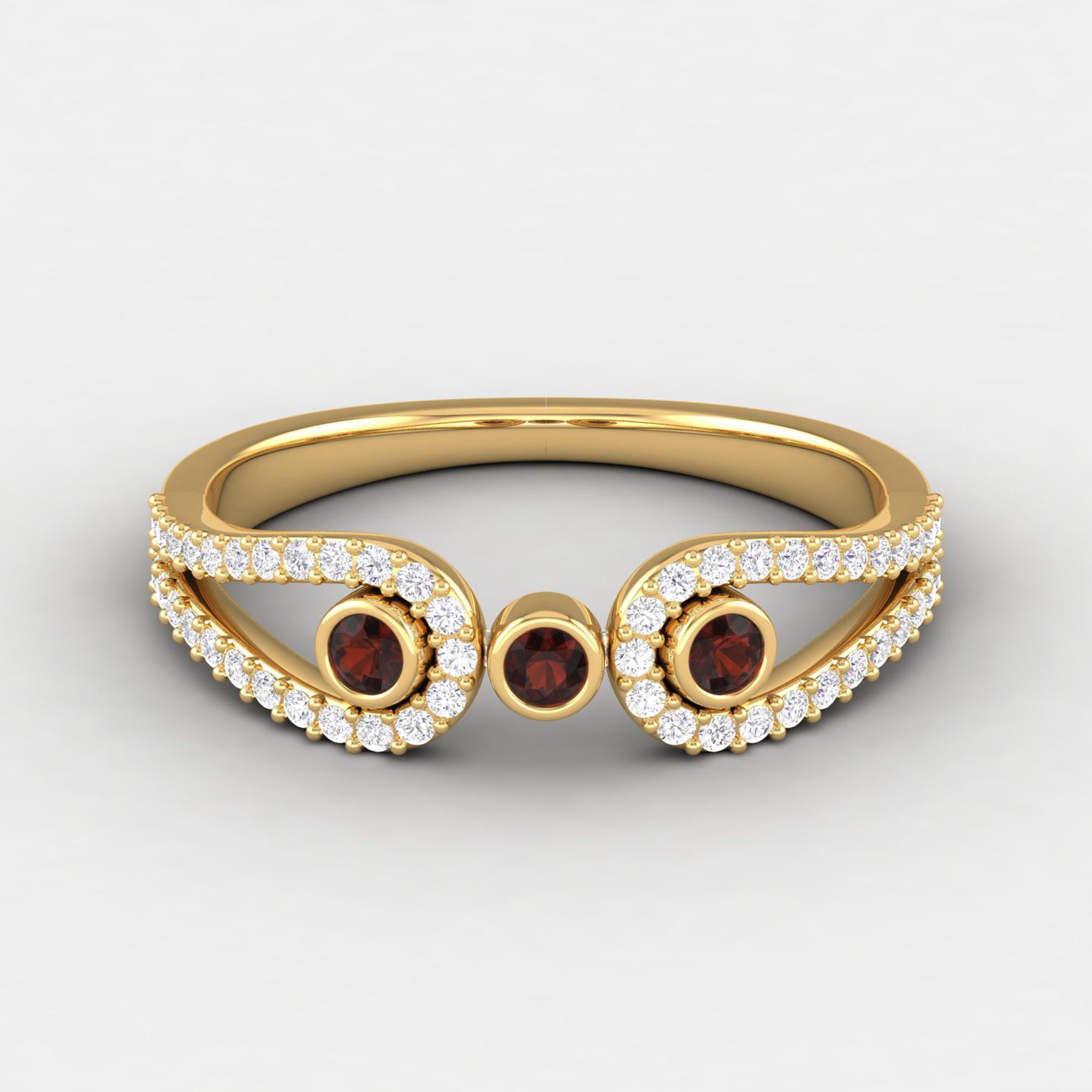 Antique Orange Garnet Engagement Ring, 14K Solid Gold Victorian Wedding Dainty Unique Gift For Her