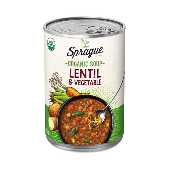 2-Pack Sprague Organic Lentil & Vegetable Soup 15 fl oz can