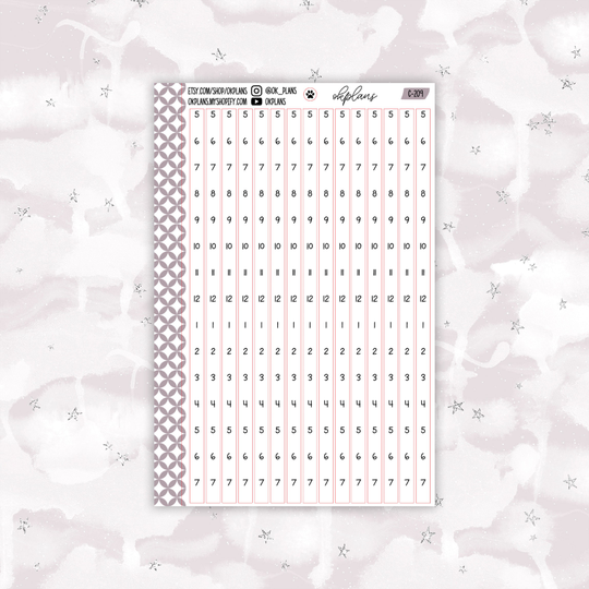 5A Start Time Strips // Hourly & Ec 7x9 Daily Duo