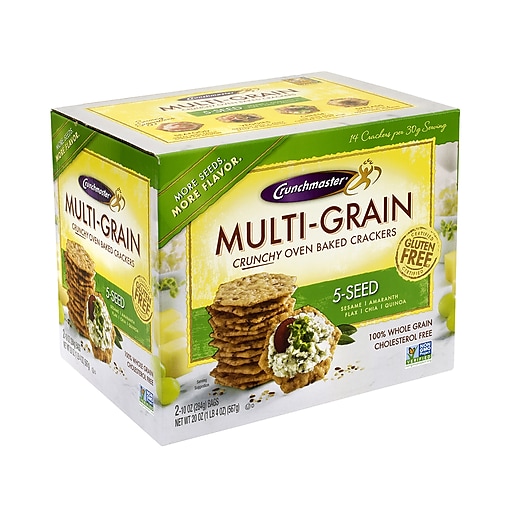 CRUNCHMASTER 5-Seed Multi-Grain Crunchy Oven Baked Crackers, 20 Ounce (220-00757)