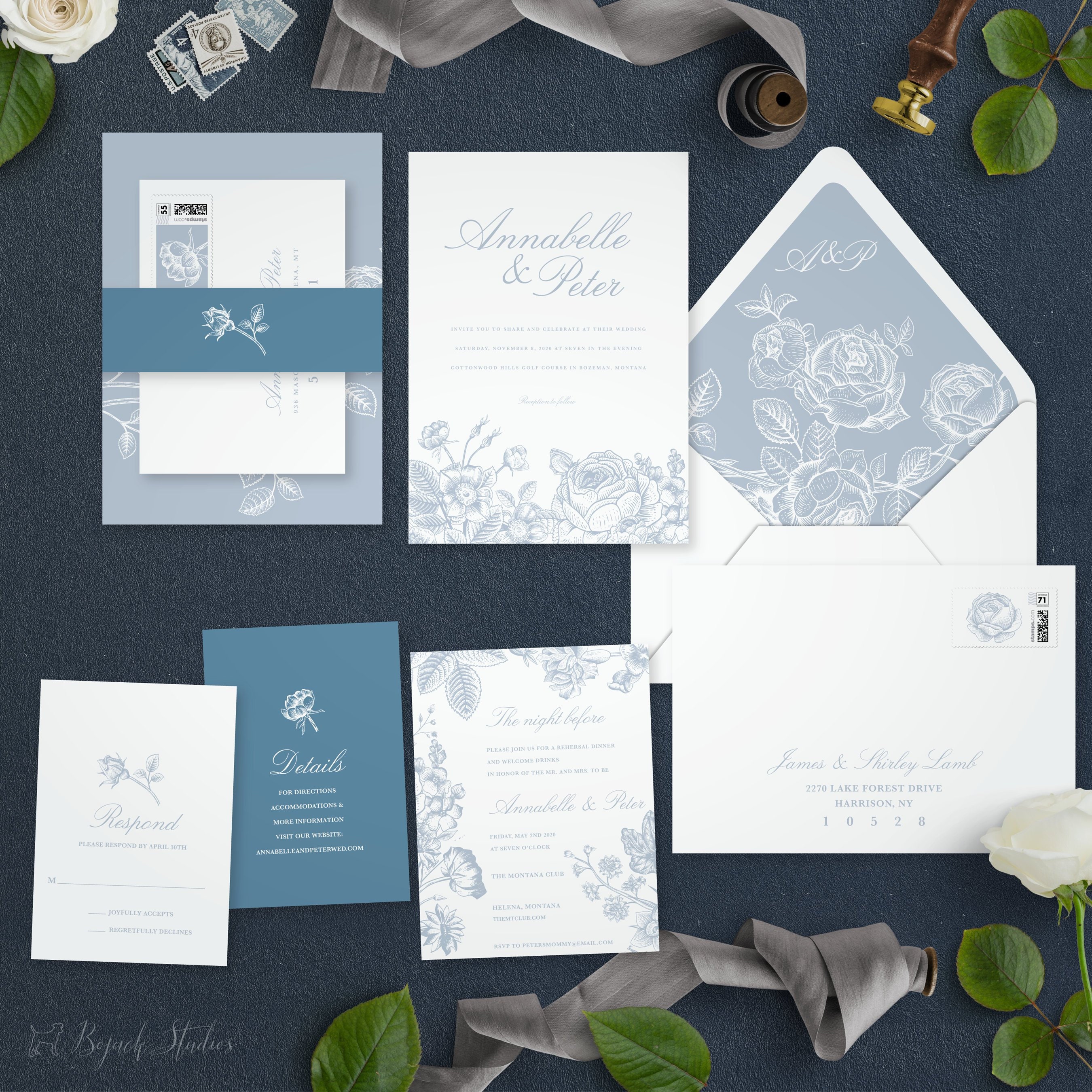 Floral Etching Wedding Invitations, Custom Invitation, Printable Printed Invite, Wedding, Vintage, H008