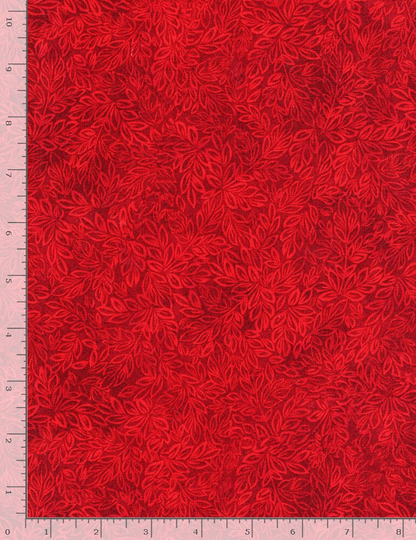 Meadow Mini Leaf Blender Red Timeless Treasures 44 Inches Wide Cotton Quilting Fabric Tt-C8500-Red-Meadow
