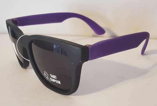 Vintage Bart Simpson Sunglasses // Promo Tv Show Sunglasses Retro 90S Simpsons Purple & Black Summer Beach Vtg