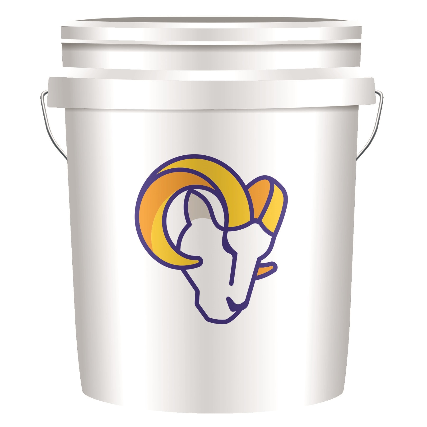 WinCraft Sports La Rams 5 GAL Bucket 1-Gallon Plastic Paint Bucket in White | 0252921