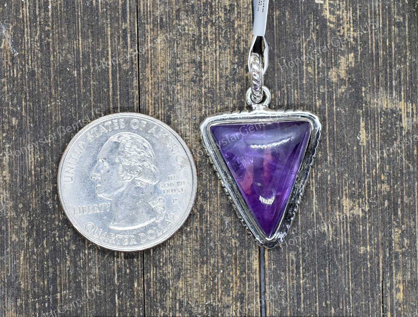 Amethyst Pendant- Healing Pendant - Rutilated Quartz 925 Sterling Silver -Handmade Wired Wrapped Code P20