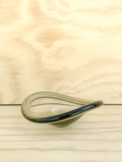 Holmegaard Glass Selandia Low Bowl By Per Lutken