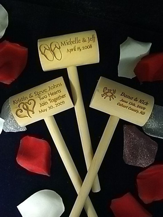 Crab Mallets Custom Laser Engraved | Set Of 8