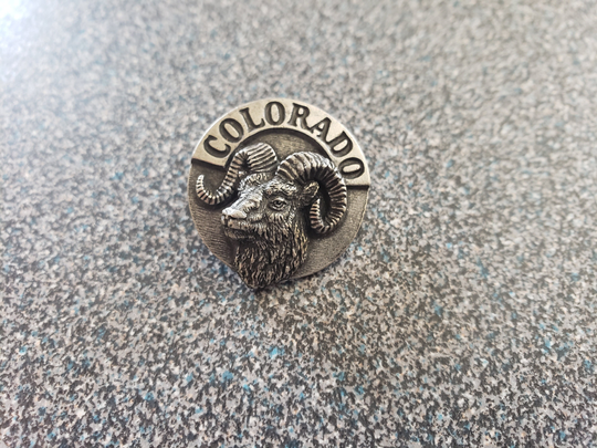 Vintage 1993 Colorado Metal Ram Pin - 3D Siskiyou Inc Tac 1" Tall X Wide 2108