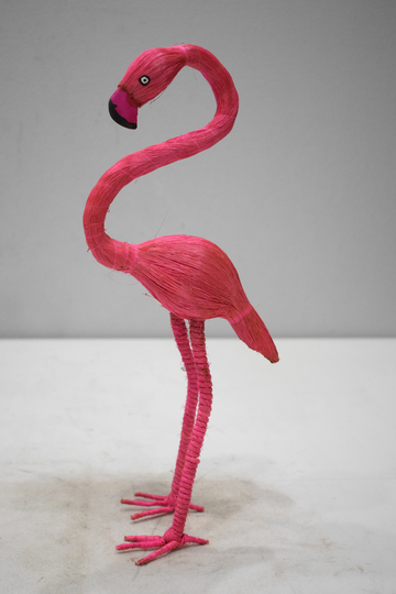 Pink Flamingo Sisal Bird Kenya Africa Home Decor