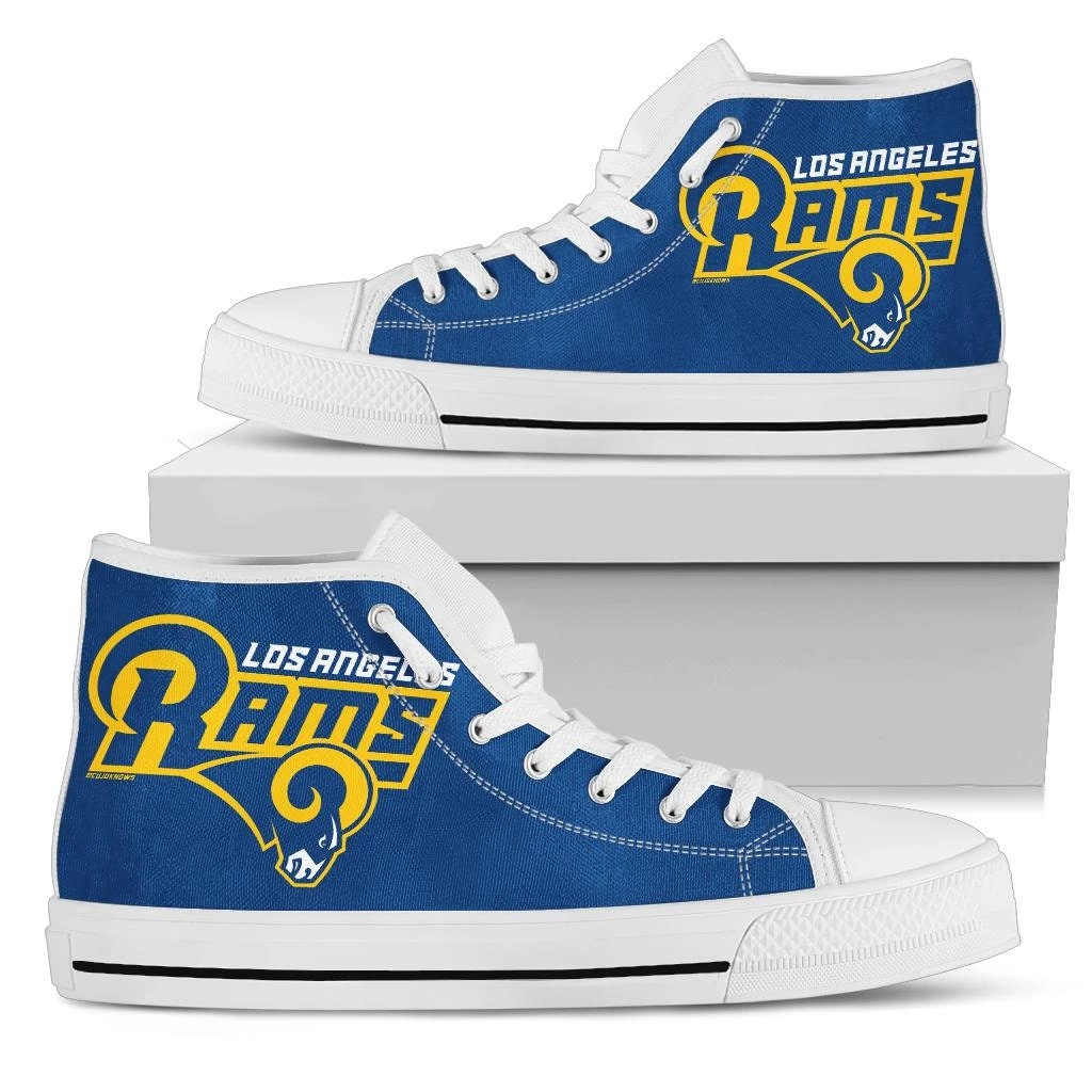 Los Angeles Rams Casual Hightop, Football Club Shoes, Logo Sport Custom Shoes For Friend, Unisex