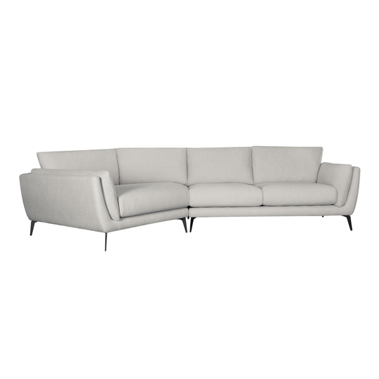 Oat Left Facing Angled 2 Piece Fletcher Sectional Sofa: Natural by World Market